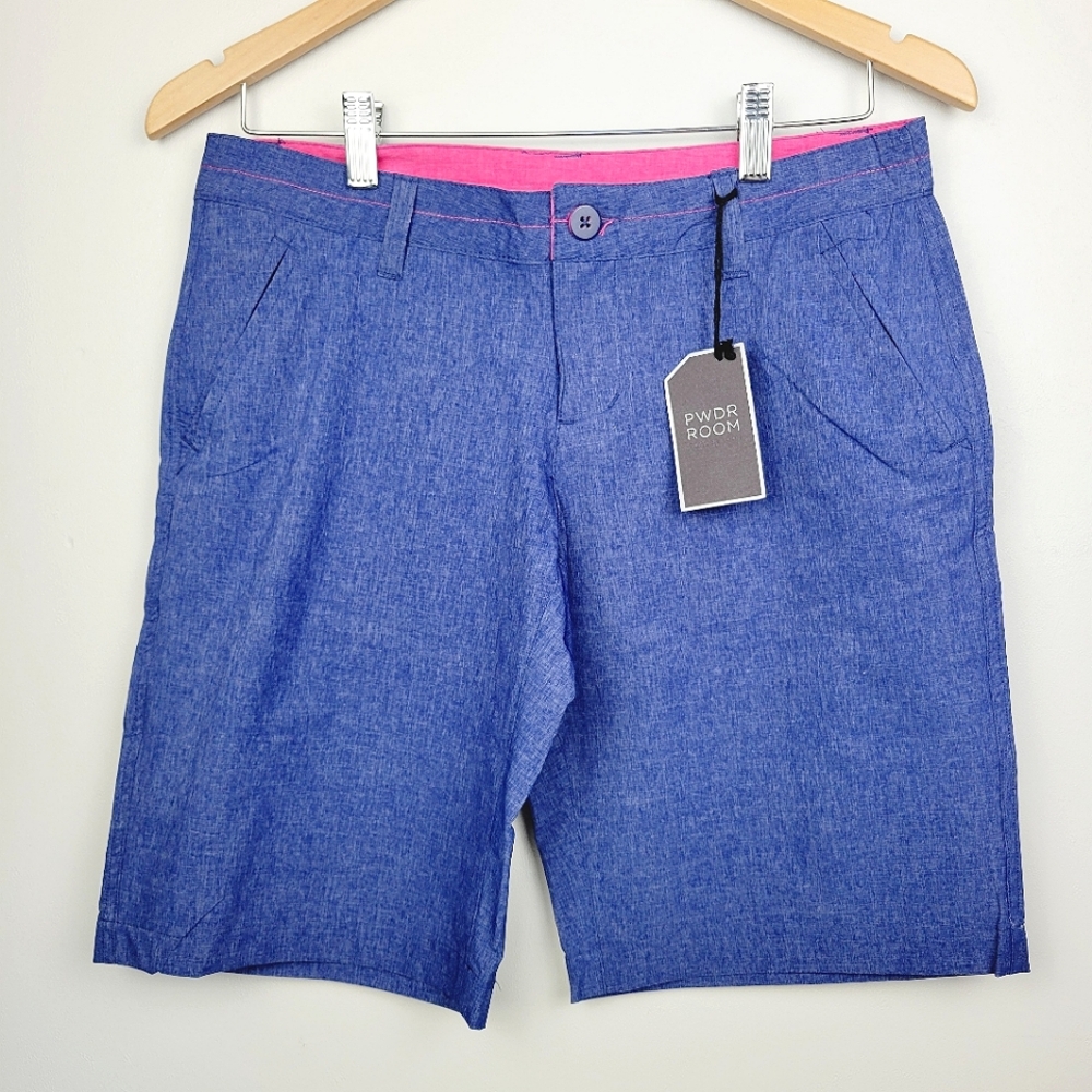 Lagoon Long Boardshort Ladies Size 5 Navy Powder Room Shorts NWT
